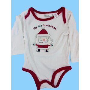 Babys My 1st Christmas Long Sleeve Bodysuit By First Impressions 6-9 Mo applique